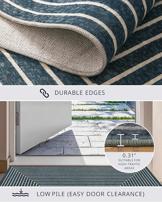 Latte&Fog 8x10 Area Rugs for Living Room, Large Modern Abstract Washable Rug - Image 5