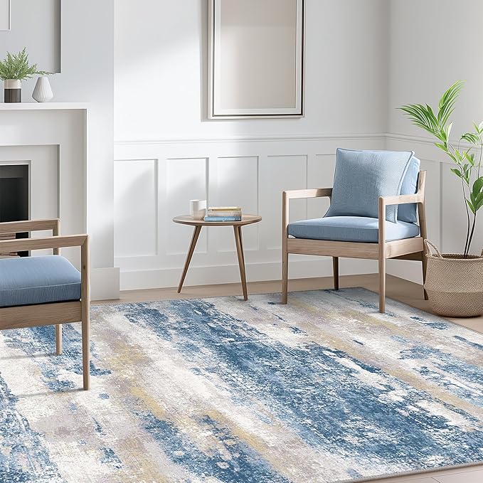 Area Rugs 10x14 for Living Room Bedroom, Modern Abstract Machine Washable Large - Image 4
