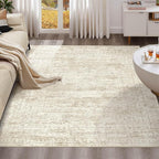 UERMEI Square Area Rugs : Washable 6x6 Neutral Modern Abstract Carpet - Image 7