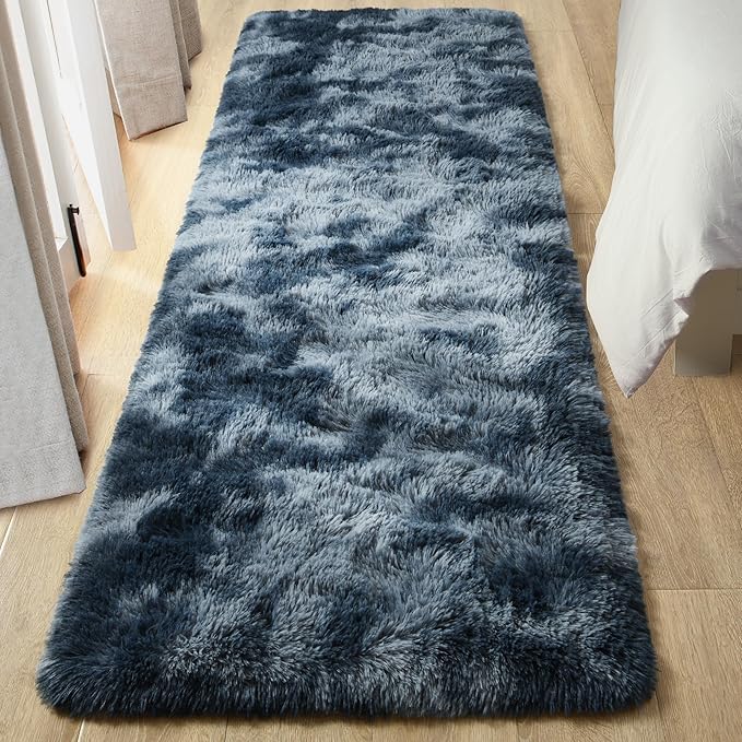Tepook Fluffy Runner Rugs for Bedroom Aesthetic 2x6 Feet, Shag Soft Bedside Rug - Image 3
