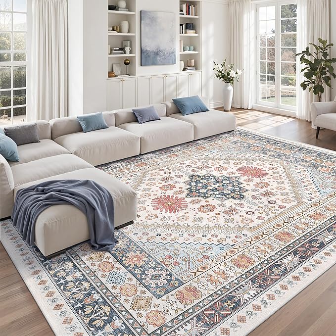 zesthome 8x12 Area Rugs for Living Room, Non-Slip Backing Washable Rugs - Image 4