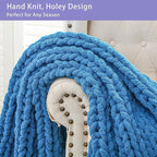 Bigacogo Chunky Knit Throw Blanket - Image 3
