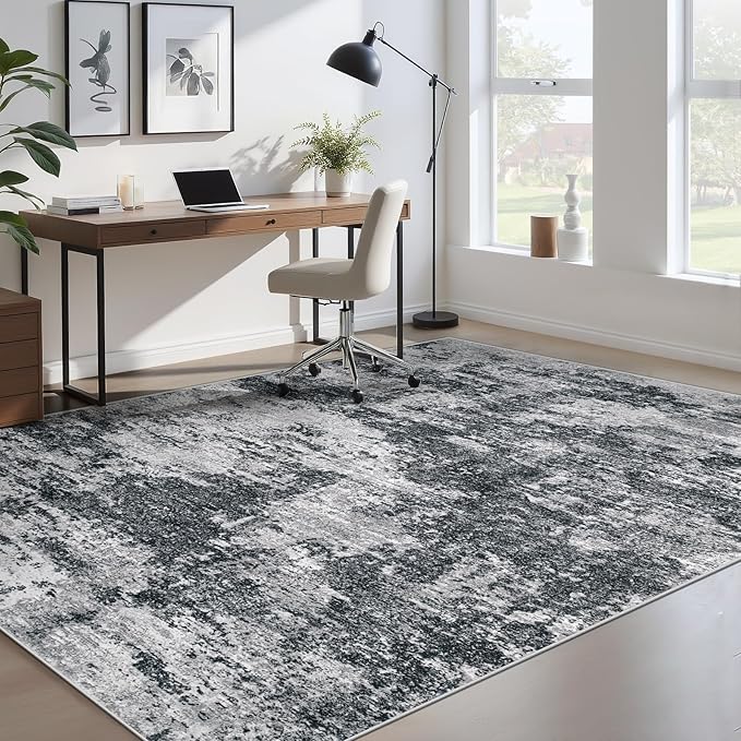 Area Rugs 6x9 for Living Room: Washable Rug Modern Abstract Neutral Soft - Image 7
