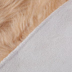 linmopm Faux Fur Rug Sheepskin Shag Fluffy Fuzzy Beige 5x7 ft Rugs - Image 5