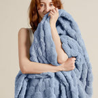 Bedsure GentleSoft Ashley Blue Twin XL Blanket - Image 2