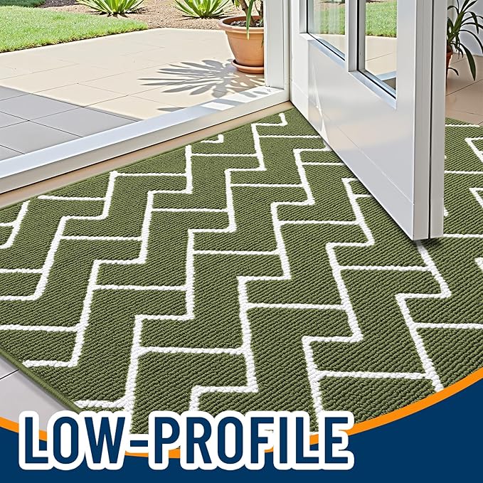 OLANLY Front Door Mat, Non-Slip Rubber Backing, Dirt Resistant and Absorbent - Image 3