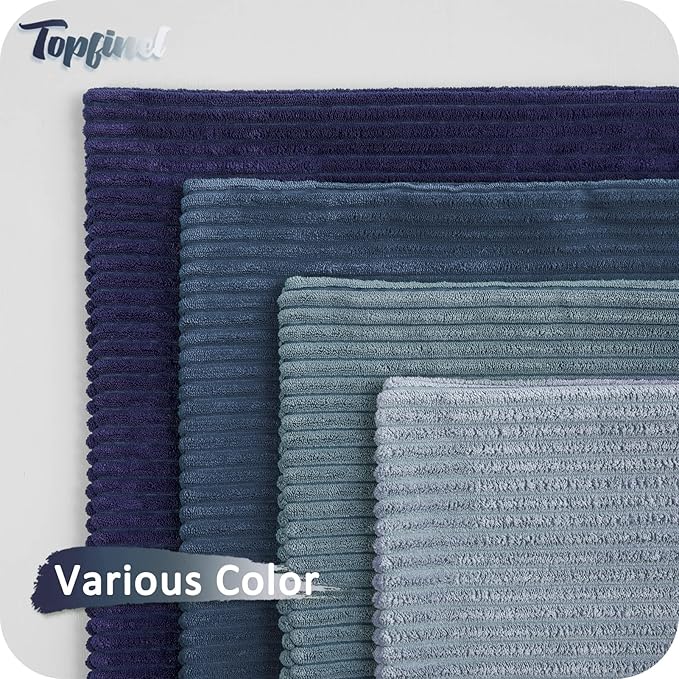 Topfinel Navy Blue Euro Shams Decorative Throw Pillow Covers 26x26 Inch Set of 4 - Image 3