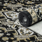 4x6 Area Rugs for Living Room: Washable Rug Soft Vintage Boho Medallion Carpet - Image 7