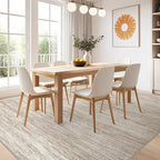 Nakagishi 5X7 Area Rugs Living Room: Washable Large Vintage Rug Neutral - Image 7