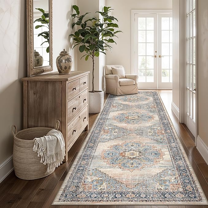 3x10 Hallway Washable Runner Rug: Kitchen Rugs Entryway Runners Soft Floor Mat by TOPRUUG