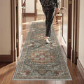 Kitchen Runner Rug Non Slip Washable 2.5x8, Soft Low Pile Entryway Rug Runners by Restydon