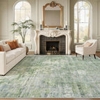 Abstract Rug 8x10 Large Living Room Rugs Neutral Modern Washable Area Rugs - Image 2