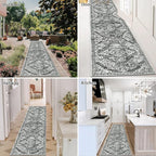 HEBE Hallway Runner Rug 2'x8' Washable Vintage Distressed Area Rugs Non Slip - Image 6