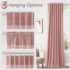 Guken 100% Blackout Curtains 84 Inch Length 2 Panels Set - Image 6