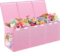 Extra Large Toy Box with Lids, Collapsible Storage Chest, 40"x16"x16" Pink