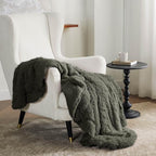 Bedsure GentleSoft Fluffy Olive Green Throw Blanket, Moss Green Decor Cozy Gifts - Image 6