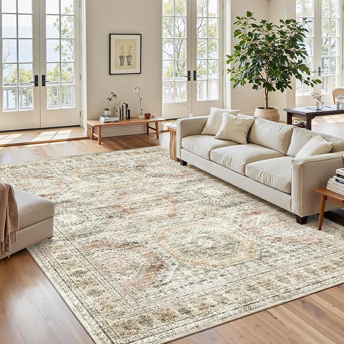 6x9 Area Rug for Living Room Washable 6x9 Non-Slip Modern Rugs for Bedroom by Soalmost