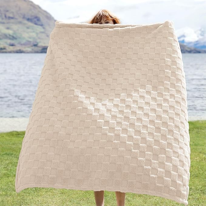 Bedsure GentleSoft Cream Throw Blanket - Image 2