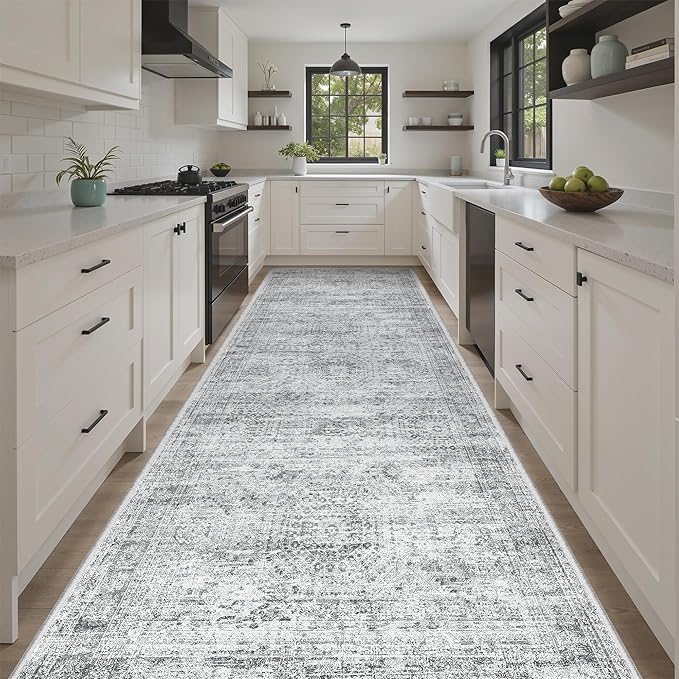 4x10 Wide Hallway Runner Rug: Washable Soft Rug Runners by Soalmost