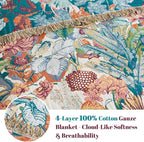 MSGKV Boho Throw Blanket for Bed Couch 100% Cotton Blanket 60"x80" Spring - Image 4