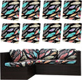8Pcs Outdoor Cushion Covers, Patio Cushion Covers, Stretch Elastic Slipcovers by dreahoteztil