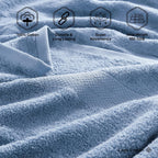 LANE LINEN Towel Set Soft Absorbent Quick Dry 100% Cotton 4 Piece - Allure