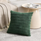 Fancy Homi 4 Packs Hunter Green Decorative Throw Pillow Covers 20x20 Inch - Image 2