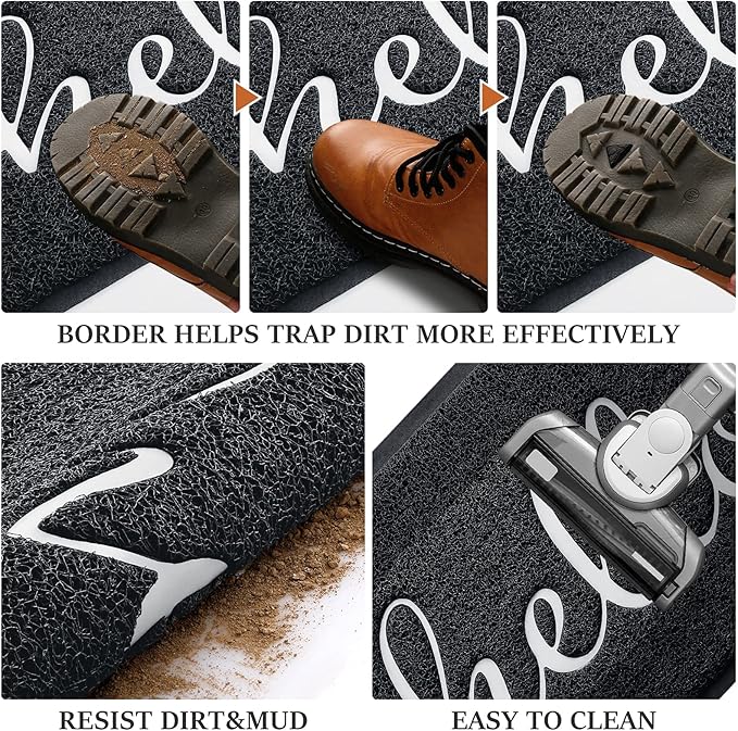 BeneathYourFeet Door Mat, Welcome Mat Low Profile Front Doormat Floor Mat Non - Image 5