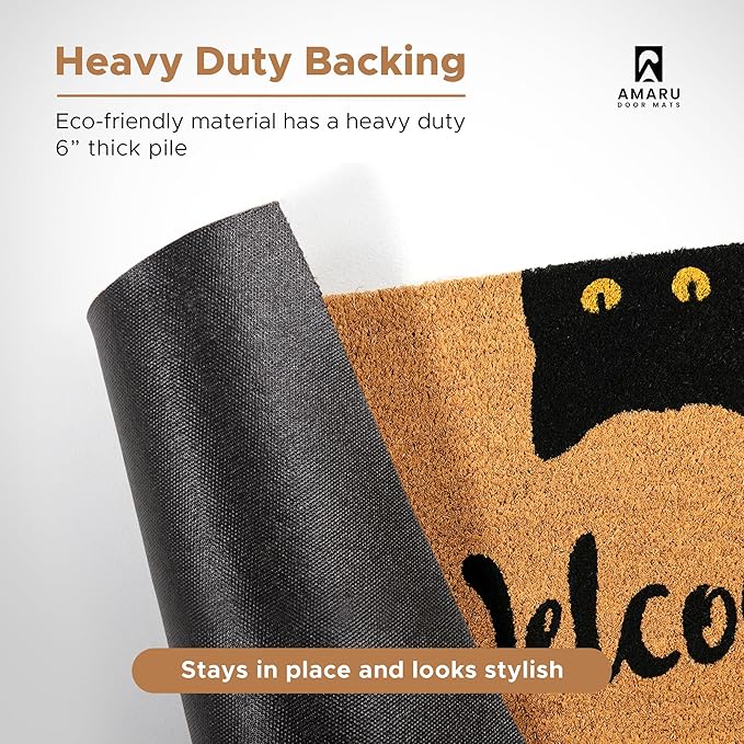 Welcome Cats - 17"x29" - Coir Door Mat - Welcome Mats - Image 6