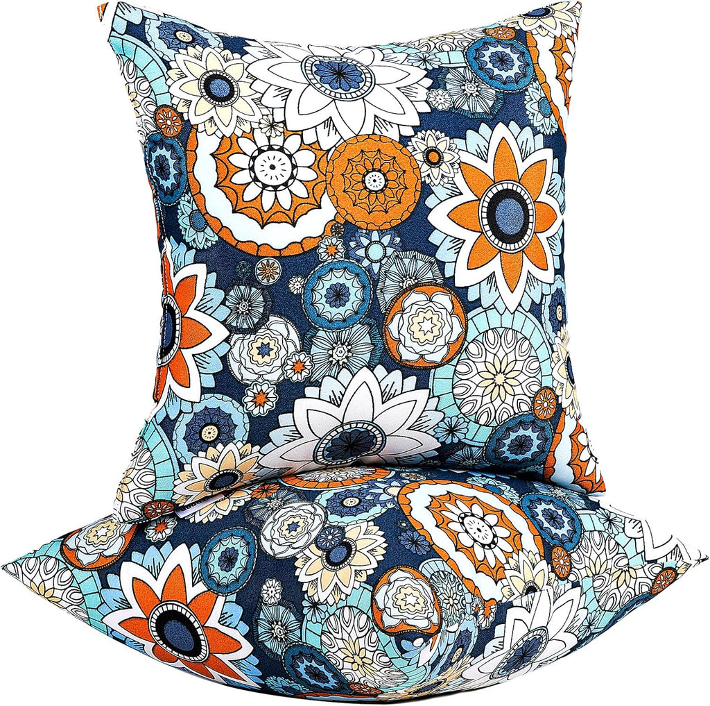 JMGBird Outdoor Throw Pillows Waterproof Outdoor Pillow Covers with Inserts