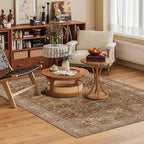Washable Area Rug 9' x 12' Vintage Traditional Persian Mat - Image 2