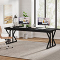 Tribesigns 78.7-Inch Executive Desk, Large Computer Office Desk Workstation, Modern Simple Style Laptop Desk Study Writing Table Business Furniture for Home Office (Black, 78.7 Inch)