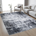 5x7 Area Rug Living Room Rug: Washable Modern Abstract Soft Thin Rug Indoor by FXRHLP