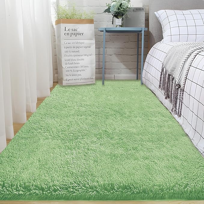 2x6 Runner Rug for Bedroom: Fluffy Shag Soft Washable Rugs Small Fuzzy Plush - Image 5