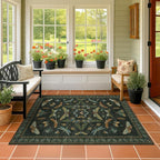 Dark Green 4x6 Washable Area Rug - Image 6