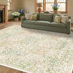Beige Green 6x9 Washable Area Rugs - Image 8