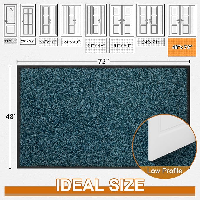 Mibao Front Door Mat, Dirt Trapper Welcome Mat - Image 2
