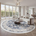 zesthome 9ft Round Rugs for Living Room, Non-Slip Washable Round Area Rugs by Zesthome