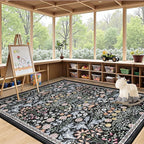 6x9 Area Rugs for Living Room: Floral Washable Rug Vintage Large Soft Boho - Image 5
