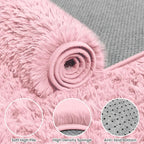 8x10 Area Rug for Living Room: Soft Fluffy Shag Pink Rugs for Bedroom, Non-Slip - Image 6