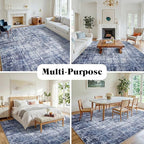9x12 Area Rugs for Living Room Washable Rug: Anti-Skid Abstract Modern Living - Image 3