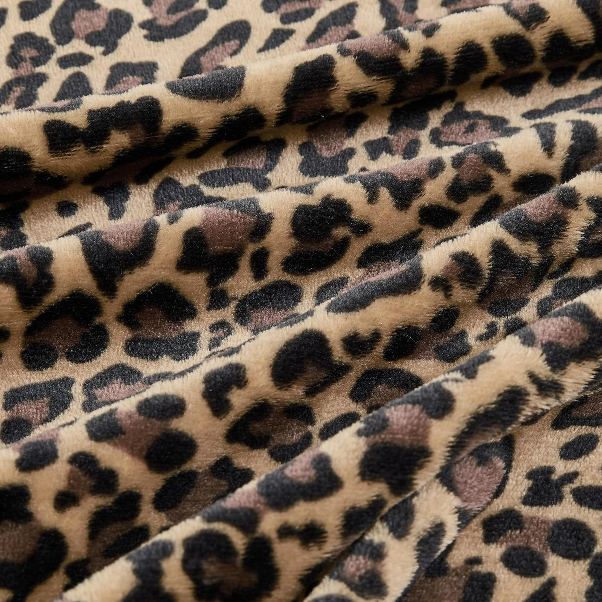 Edenleaf Leopard Print Blanket Fleece Throw for Bed Sofa Travel and Camping, Super Soft Cozy Fluffy Plush Cheetah Print Blanket for All Seasons 50"x60" (Mocha Brown)