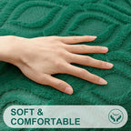 decorUhome Throw Pillow Covers 16x16 Inch Set of 2, Soft Plush Faux Wool Green - Image 2