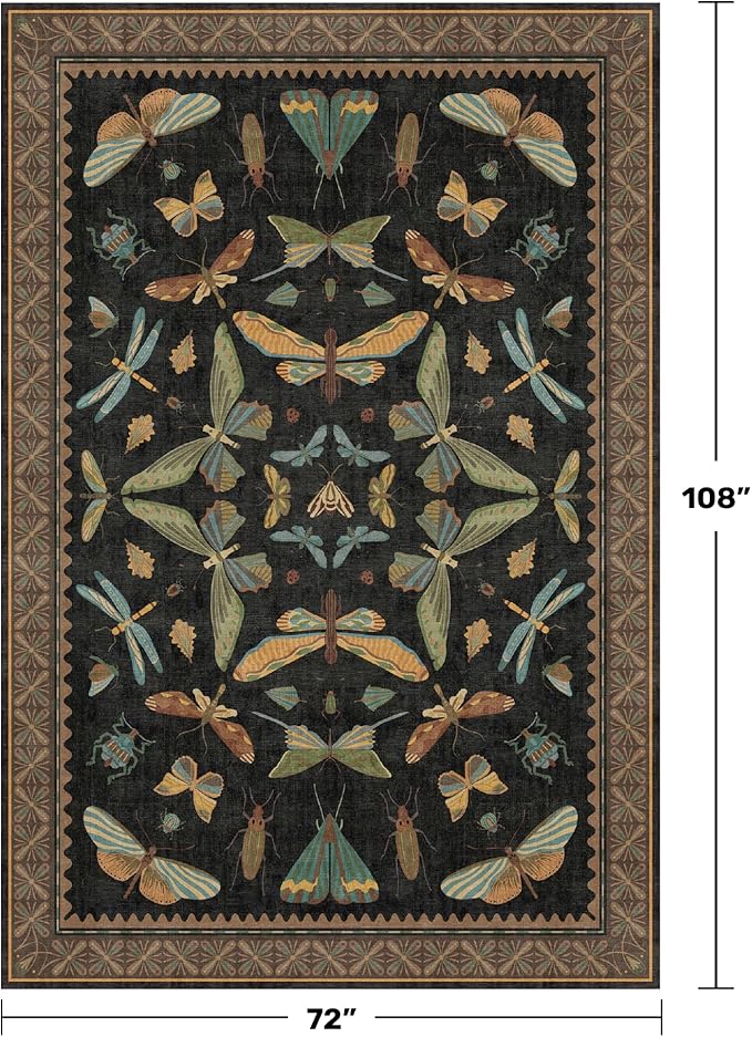 Hazo Haus Living Room Rug Black Boho 6x9 - Image 2