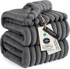 Bedsure GentleSoft Frost Gray Full Blanket by BEDSURE