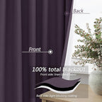 Guken 100% Blackout Curtains 108 Inch Length 2 Panels Set - Image 4