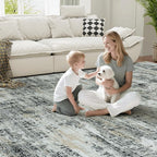 6x9 Area Rugs for Living Room Washable Rug: Anti-Skid Abstract Modern Living - Image 7