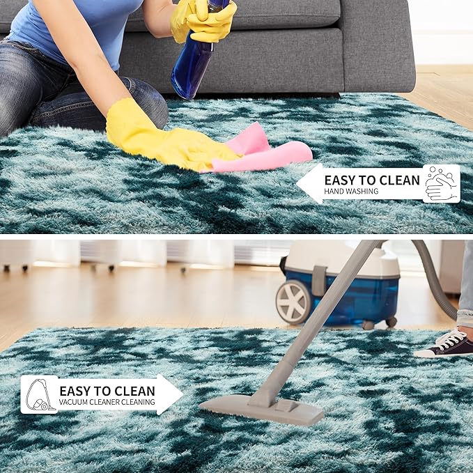 Tepook Soft Fluffy Rugs for Bedroom, 4x6 Area Rug for Living Room, Modern - Image 6