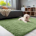 OLANLY 3x5 Machine Washable Small Bedside Rug, Soft Fluffy Shaggy Rugs by OLANLY