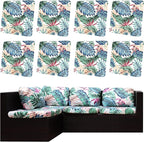 8Pcs Outdoor Cushion Covers, Patio Cushion Covers, Stretch Elastic Slipcovers by dreahoteztil